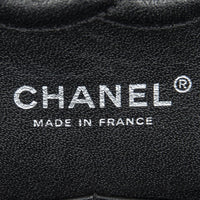 Chanel Classic Black Calf Leather Double Flap Bag ABA7684