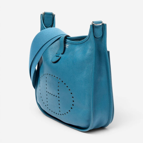 Hermès Evelyne III PM Bleu Colvert Epsom Leather Crossbody Bag ABA8405