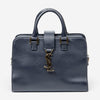 Yves Saint Laurent Monogram Cabas Baby Navy Calfskin Leather Tote Bag ABB2034