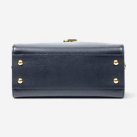 Yves Saint Laurent Monogram Cabas Baby Navy Calfskin Leather Tote Bag ABB2034