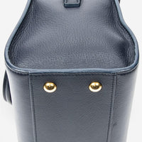 Yves Saint Laurent Monogram Cabas Baby Navy Calfskin Leather Tote Bag ABB2034