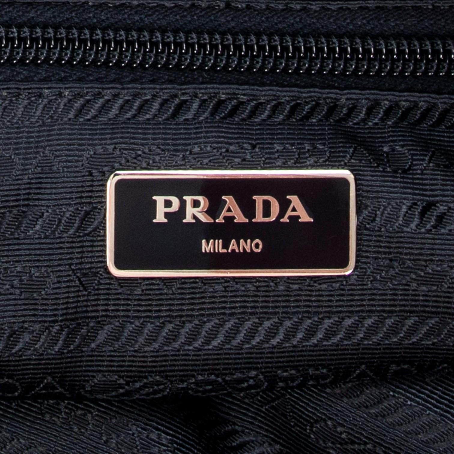 Prada Convertible Square Zip Navy Nylon Canvas Tote Bag ABB5261