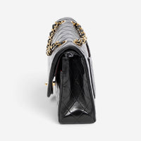 Chanel Classic Black Quilted Lambskin Leather Double Flap Bag ABC0076