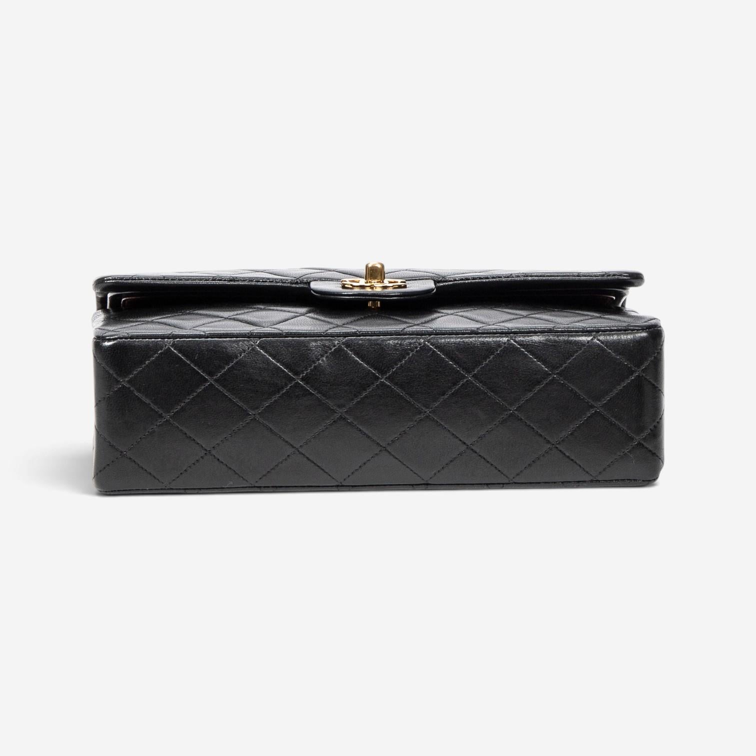 Chanel Classic Black Quilted Lambskin Leather Double Flap Bag ABC0076