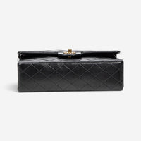 Chanel Classic Black Quilted Lambskin Leather Double Flap Bag ABC0076