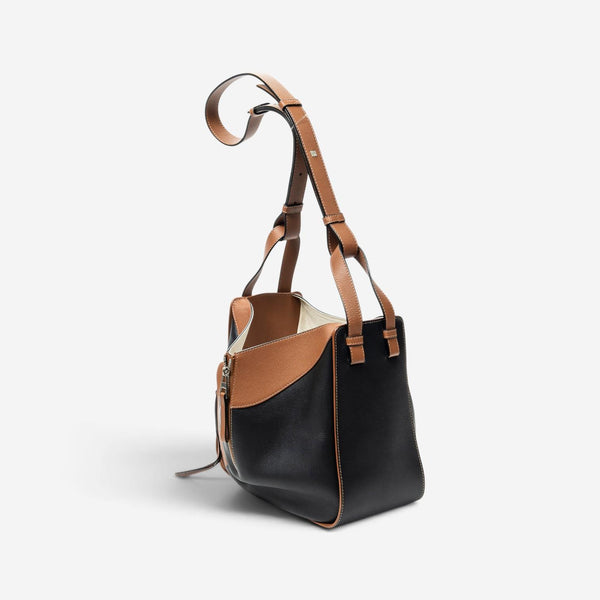 Loewe Brown/Black Calfskin Leather Small Hammock Bag ABC0183