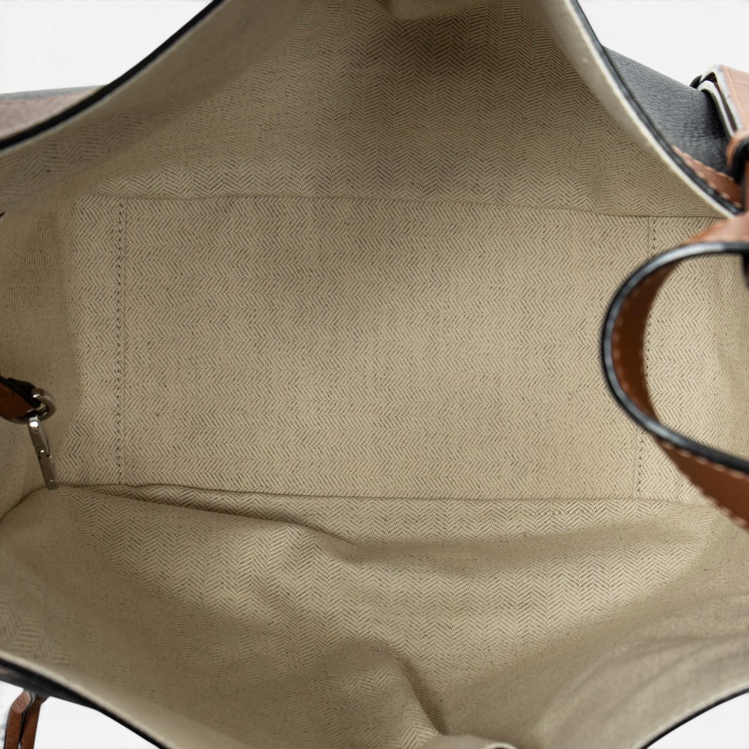 Loewe Brown/Black Calfskin Leather Small Hammock Bag ABC0183