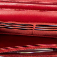 Chanel Classic Red Lambskin Leather Chain Wallet ABC0744