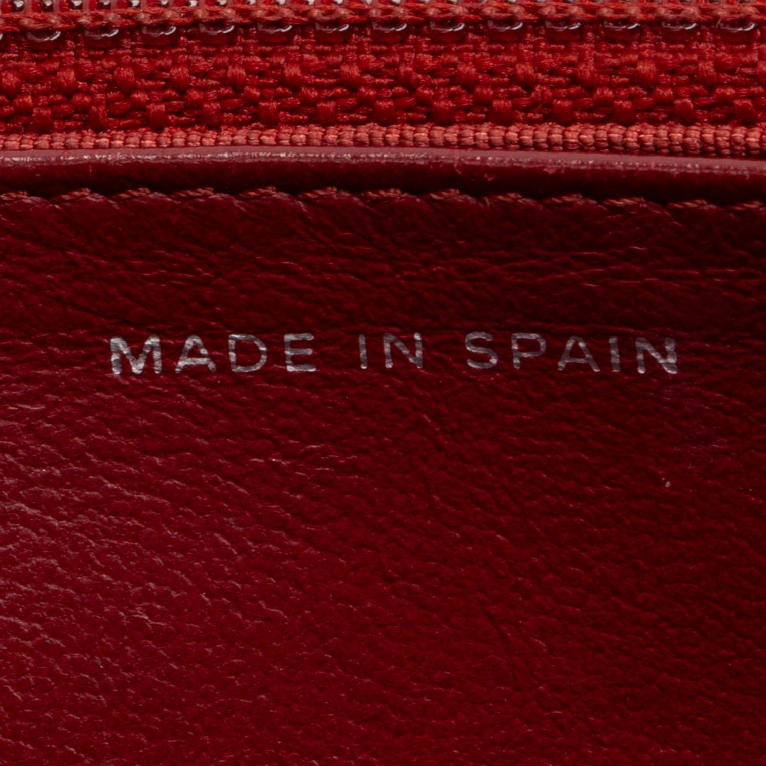 Chanel Classic Red Lambskin Leather Chain Wallet ABC0744