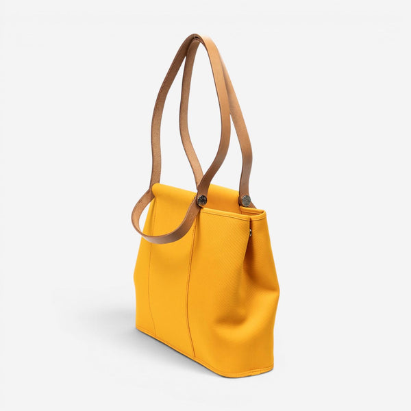 Hermès Cabag Elan Orange Toile Officier Canvas Tote Bag ABC1170