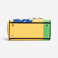 Dior Lady D-Lite Yellow & Green Embroidered Canvas Medium Bag ABC1290