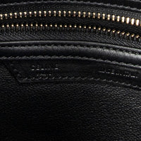 Celine Black/Maroon/Beige Calfskin Leather Micro Luggage Tote Bag ABC3719