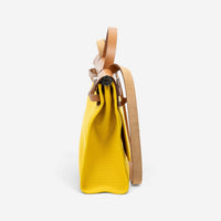 Hermès Herbag Zip Yellow Toile Officier Canvas Leather Bag ABC3734