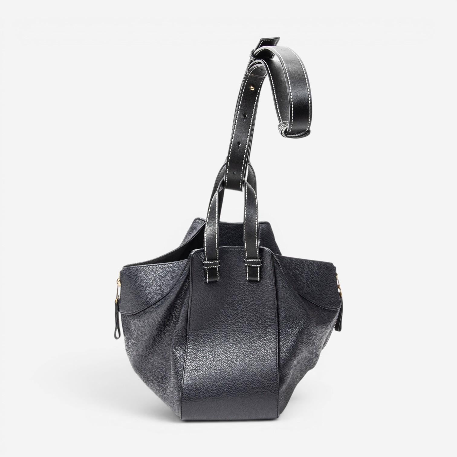 Loewe Hammock Small Navy Grained Calfskin Leather Shoulder Bag ABC4082