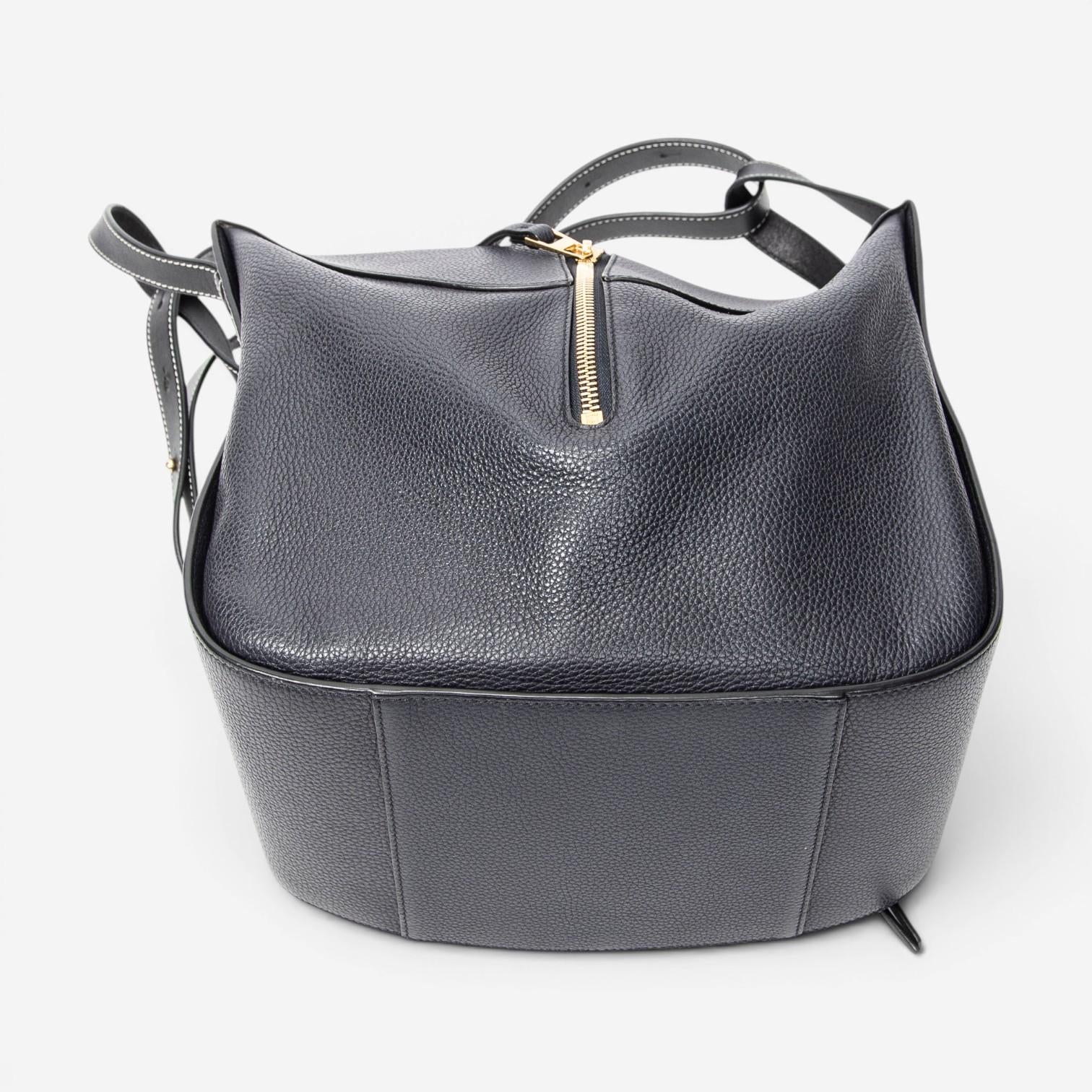 Loewe Hammock Small Navy Grained Calfskin Leather Shoulder Bag ABC4082