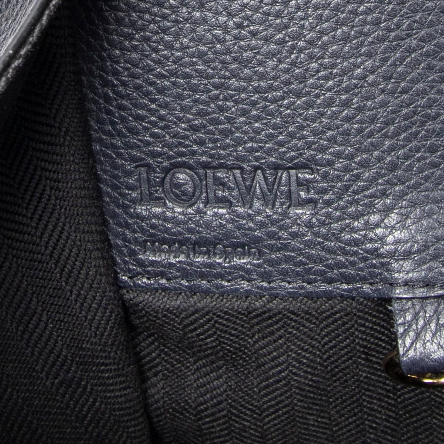 Loewe Hammock Small Navy Grained Calfskin Leather Shoulder Bag ABC4082