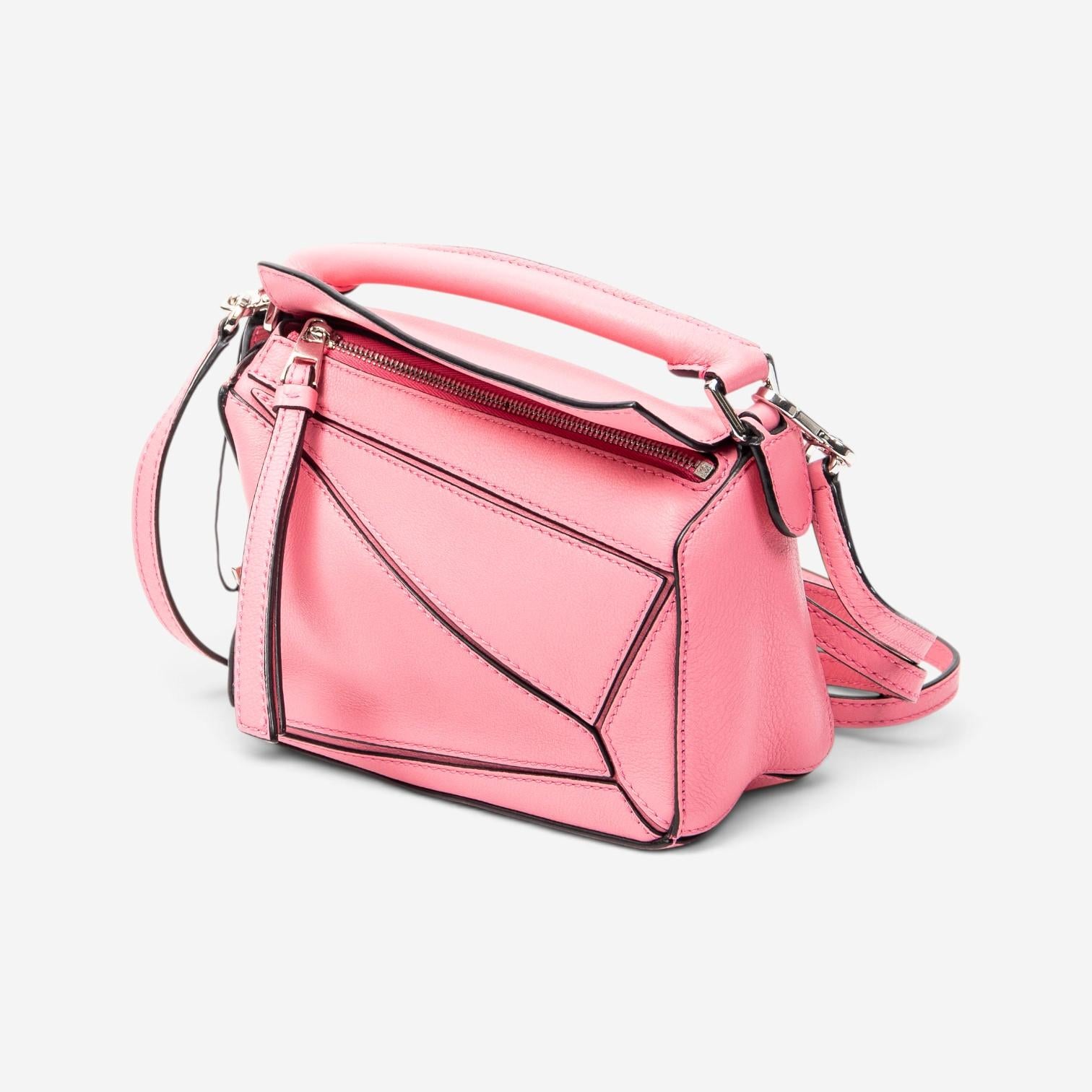 Loewe Pink Calfskin Leather Mini Puzzle Crossbody Bag ABC4083