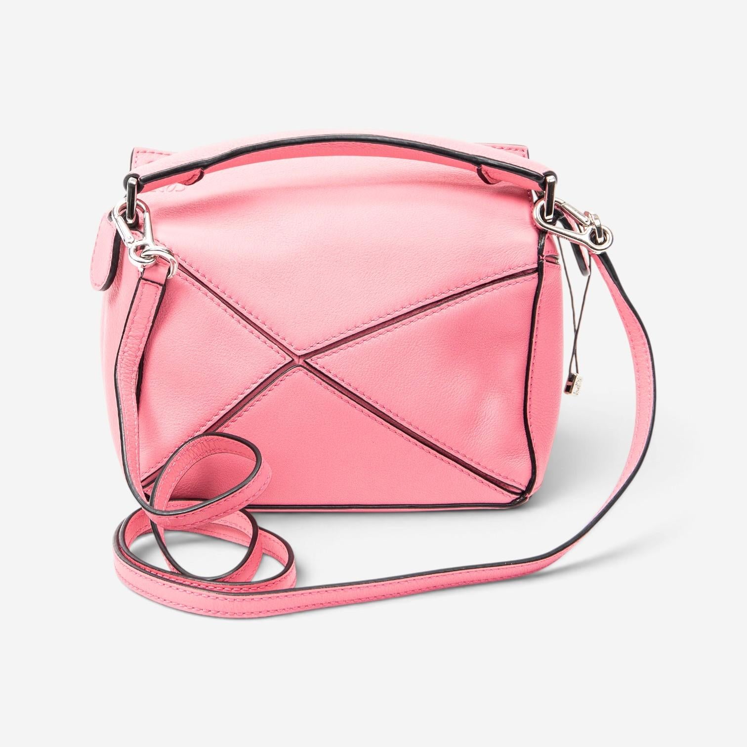 Loewe Pink Calfskin Leather Mini Puzzle Crossbody Bag ABC4083