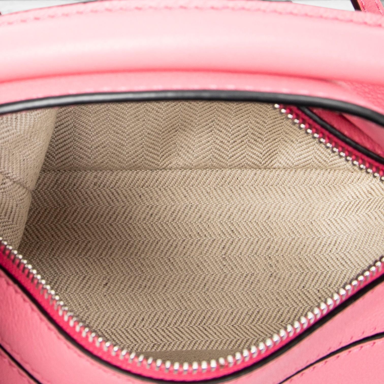 Loewe Pink Calfskin Leather Mini Puzzle Crossbody Bag ABC4083