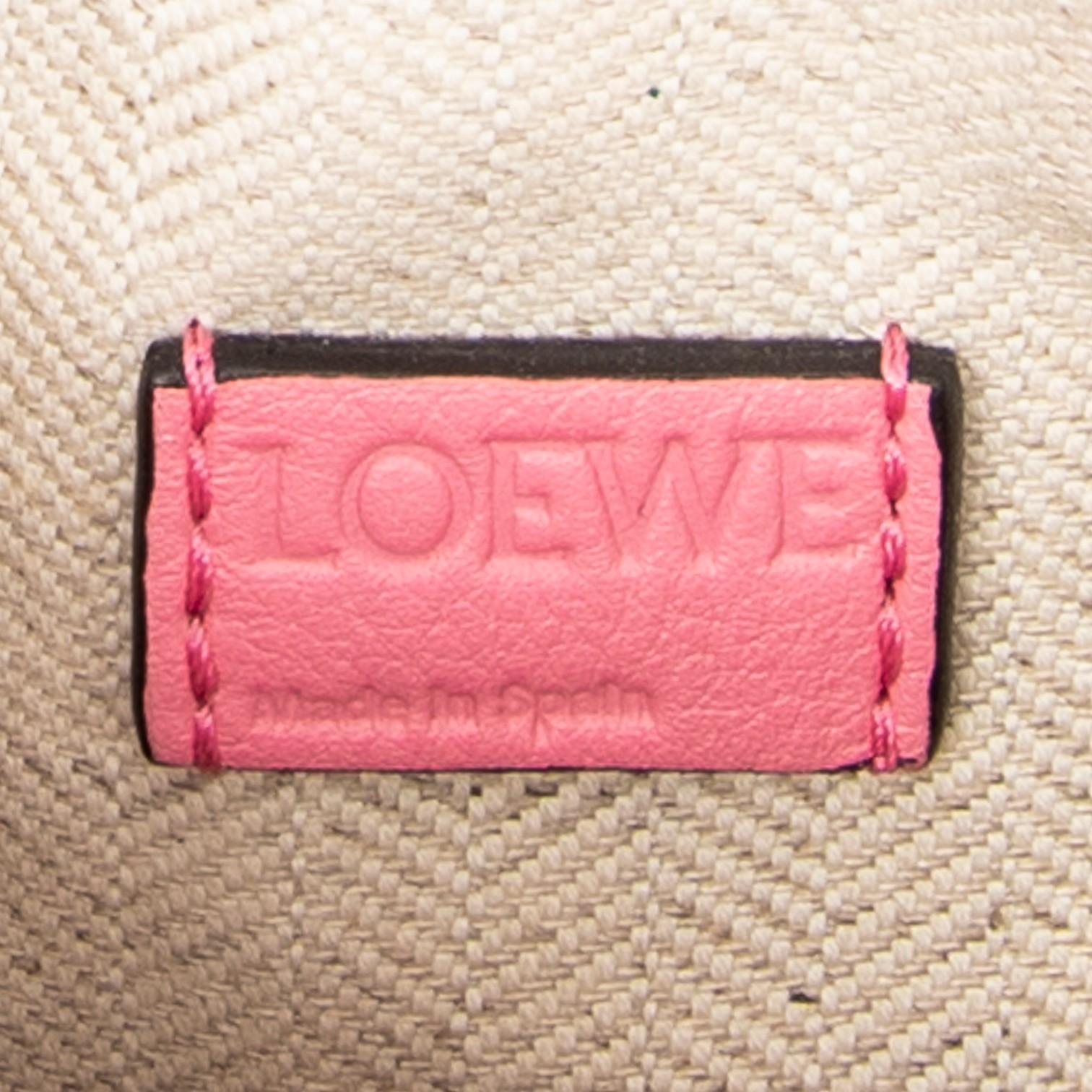 Loewe Pink Calfskin Leather Mini Puzzle Crossbody Bag ABC4083