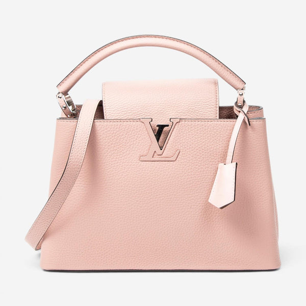 Louis Vuitton Capucines Rose Ballerine Leather Shoulder Bag ABC4775