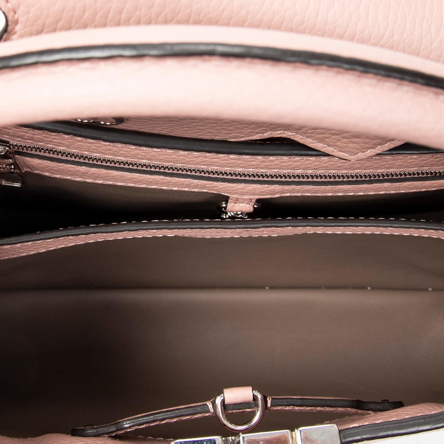 Louis Vuitton Capucines Rose Ballerine Leather Shoulder Bag ABC4775