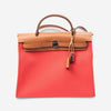 Hermès Herbag Zip Rouge Tomate Toile Officier Canvas Leather Bag ABC4930