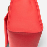 Hermès Herbag Zip Rouge Tomate Toile Officier Canvas Leather Bag ABC4930