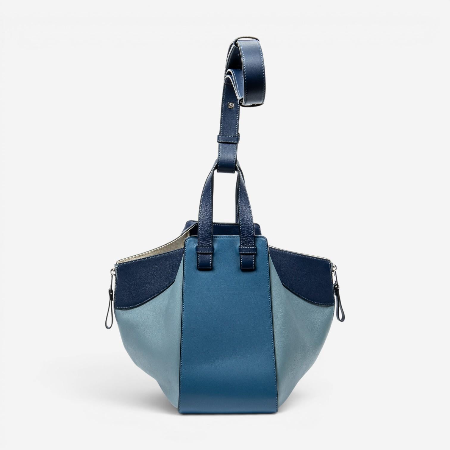 Loewe Hammock Small Blue Calfskin Leather Shoulder Bag ABC4946