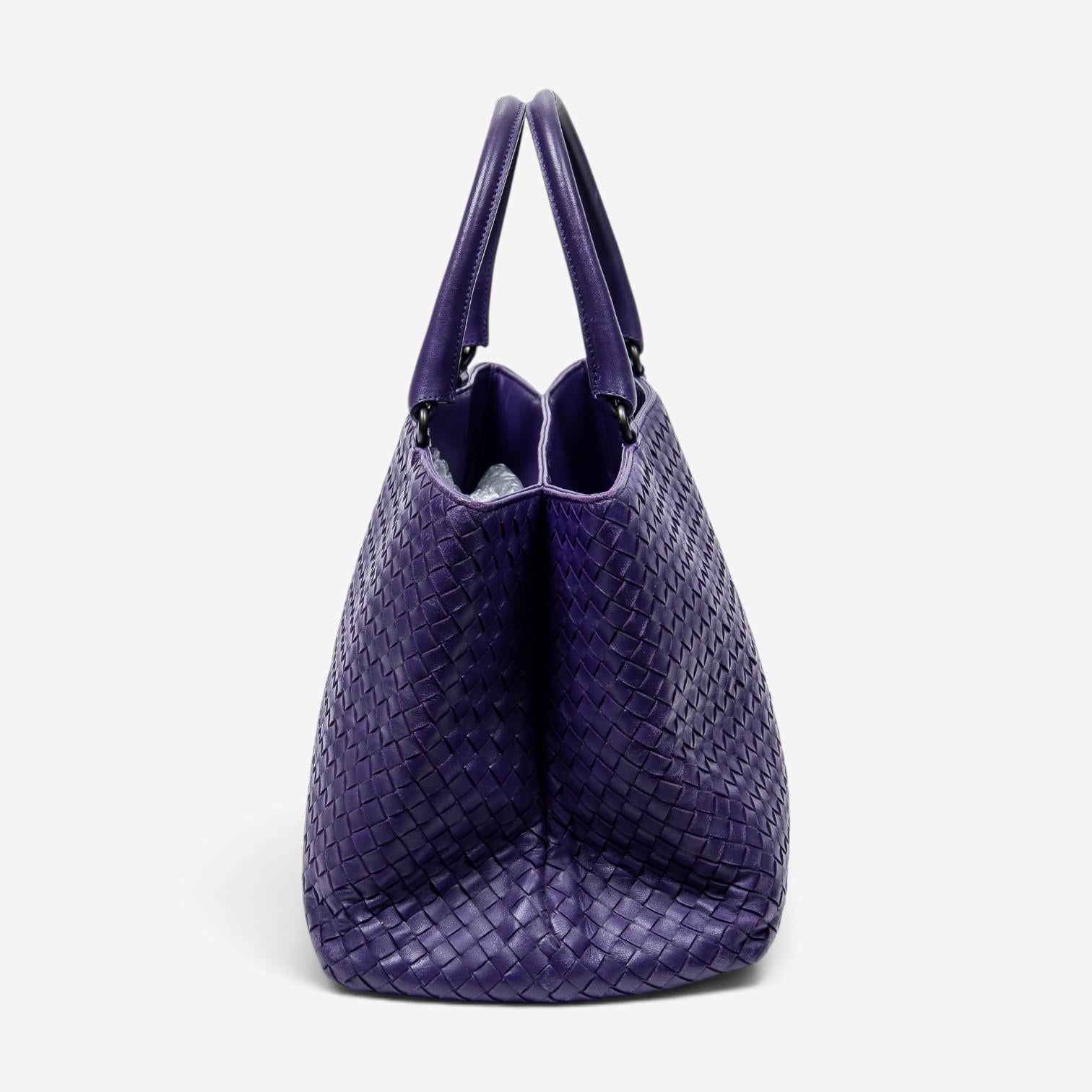 Bottega Veneta Milano Purple Calf Leather Tote Bag ABC6096