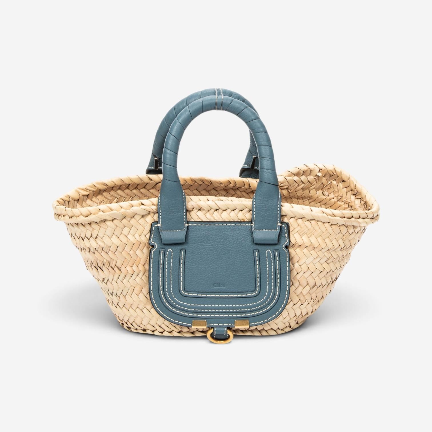 Chloé Marcie Natural Woven Raffia Micro Basket Bag ABC6310