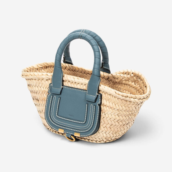 Chloé Marcie Natural Woven Raffia Micro Basket Bag ABC6310