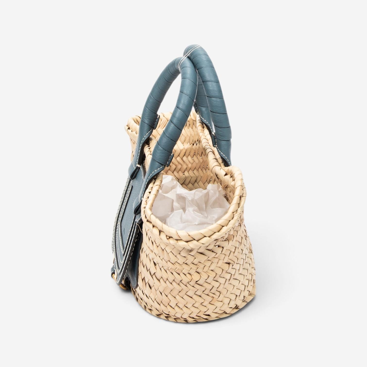 Chloé Marcie Natural Woven Raffia Micro Basket Bag ABC6310