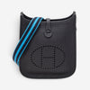 Hermès Evelyne Blue Nuit Clemence Leather Crossbody Bag ABC6377
