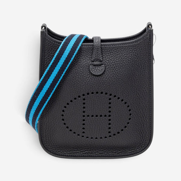 Hermès Evelyne Blue Nuit Clemence Leather Crossbody Bag ABC6377
