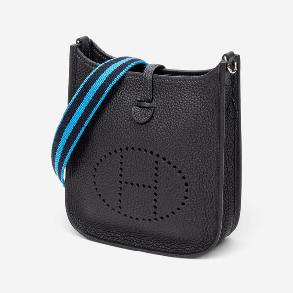 Hermès Evelyne Blue Nuit Clemence Leather Crossbody Bag ABC6377
