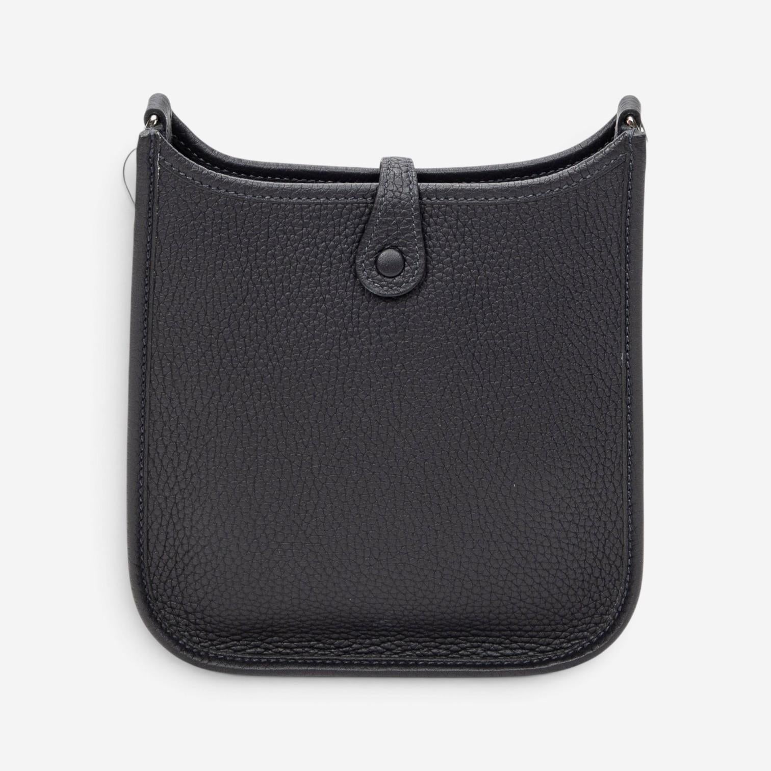 Hermès Evelyne Blue Nuit Clemence Leather Crossbody Bag ABC6377