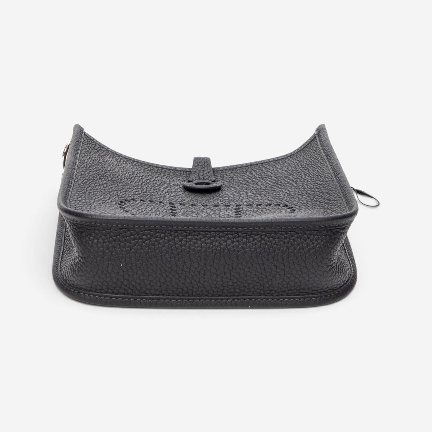 Hermès Evelyne Blue Nuit Clemence Leather Crossbody Bag ABC6377