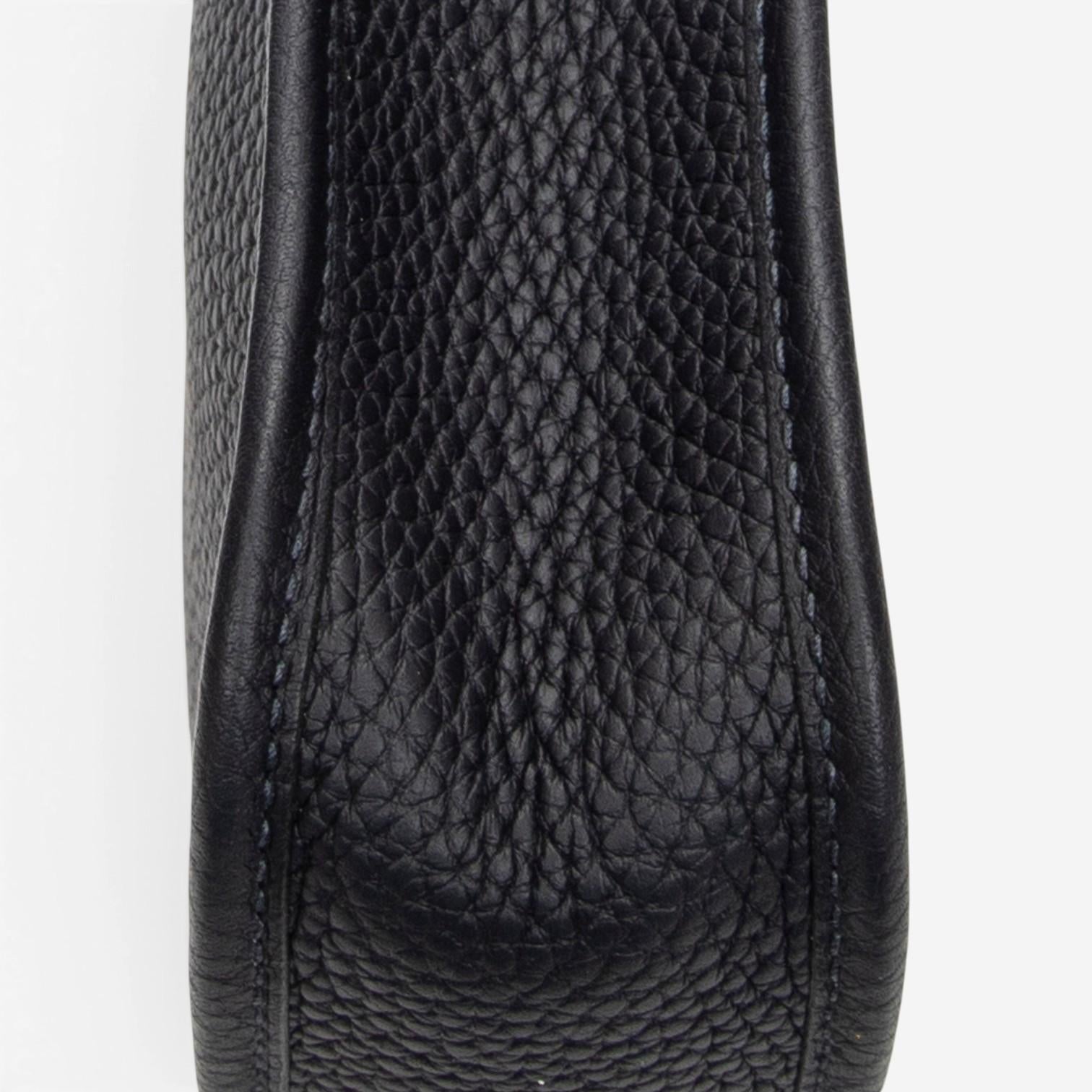 Hermès Evelyne Blue Nuit Clemence Leather Crossbody Bag ABC6377