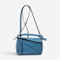 Loewe Mini Puzzle Blue Calfskin Leather Crossbody Bag ABC6674