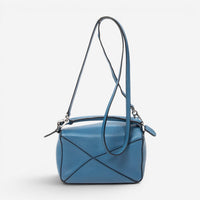 Loewe Mini Puzzle Blue Calfskin Leather Crossbody Bag ABC6674