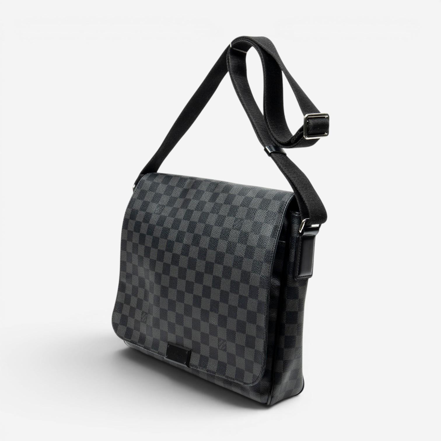 Louis Vuitton Daniel Black & Gray Damier Graphite Coated Canvas Shoulder Bag ABC