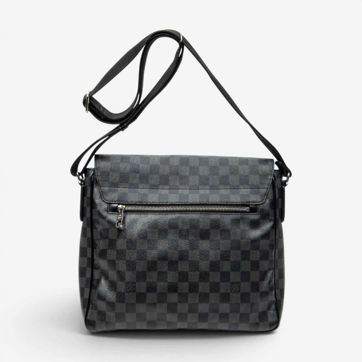 Louis Vuitton Daniel Black & Gray Damier Graphite Coated Canvas Shoulder Bag ABC