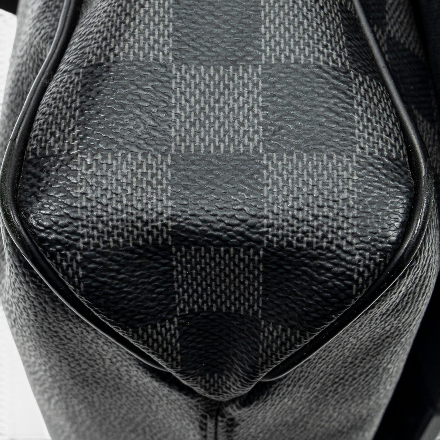 Louis Vuitton Daniel Black & Gray Damier Graphite Coated Canvas Shoulder Bag ABC
