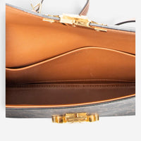Celine Triomphe Brown/Gray Coated Canvas Claude Shoulder Bag ABC7202