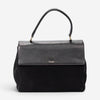 Yves Saint Laurent Moujik Medium Black Suede Leather Top Handle Bag ABC7230