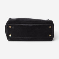 Yves Saint Laurent Moujik Medium Black Suede Leather Top Handle Bag ABC7230