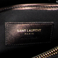 Yves Saint Laurent Moujik Medium Black Suede Leather Top Handle Bag ABC7230