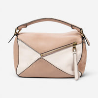 Loewe Puzzle Small Beige Calfskin Leather Crossbody Bag ABC7253