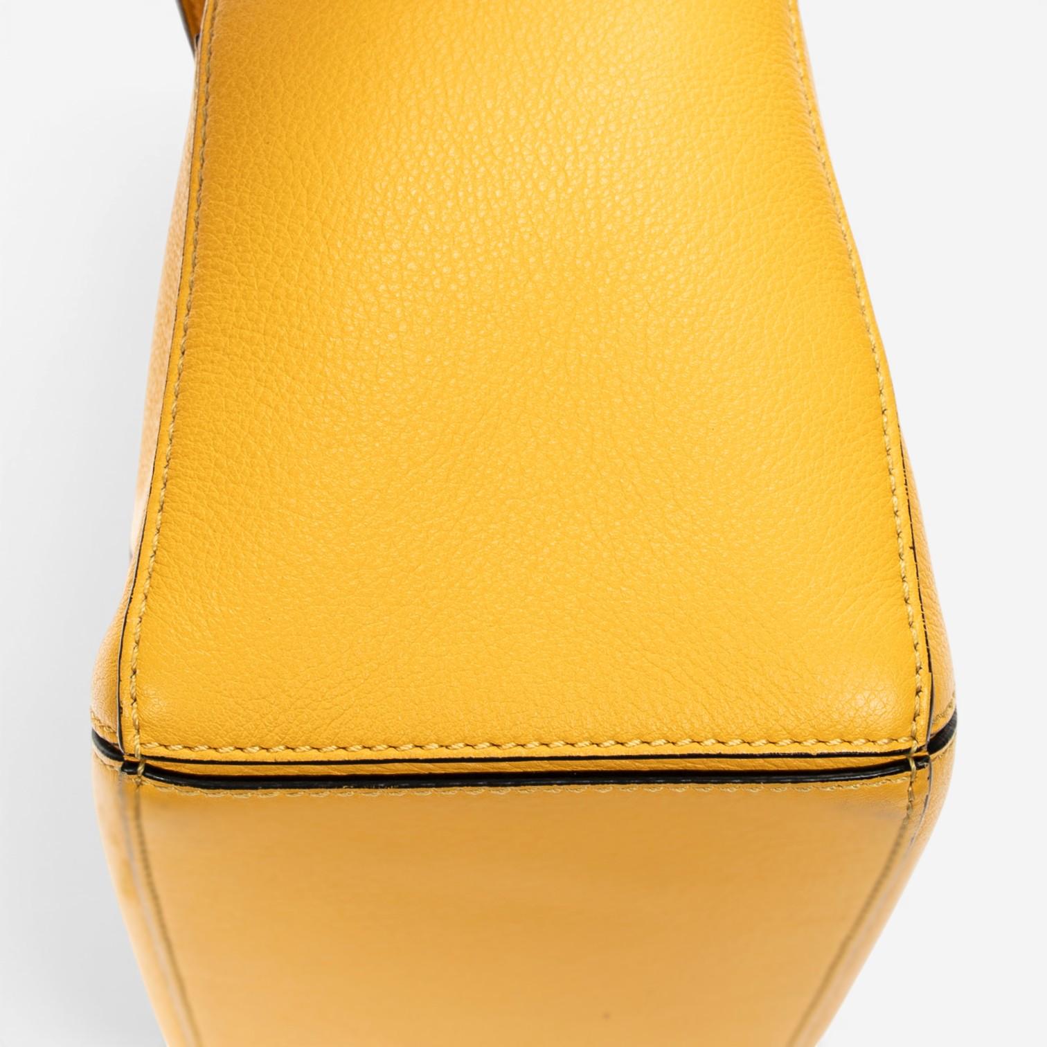 Loewe Puzzle Small Yellow Calfskin Leather Crossbody Bag ABC7407